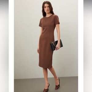 Boss Chocolate Brown Midi Dress
